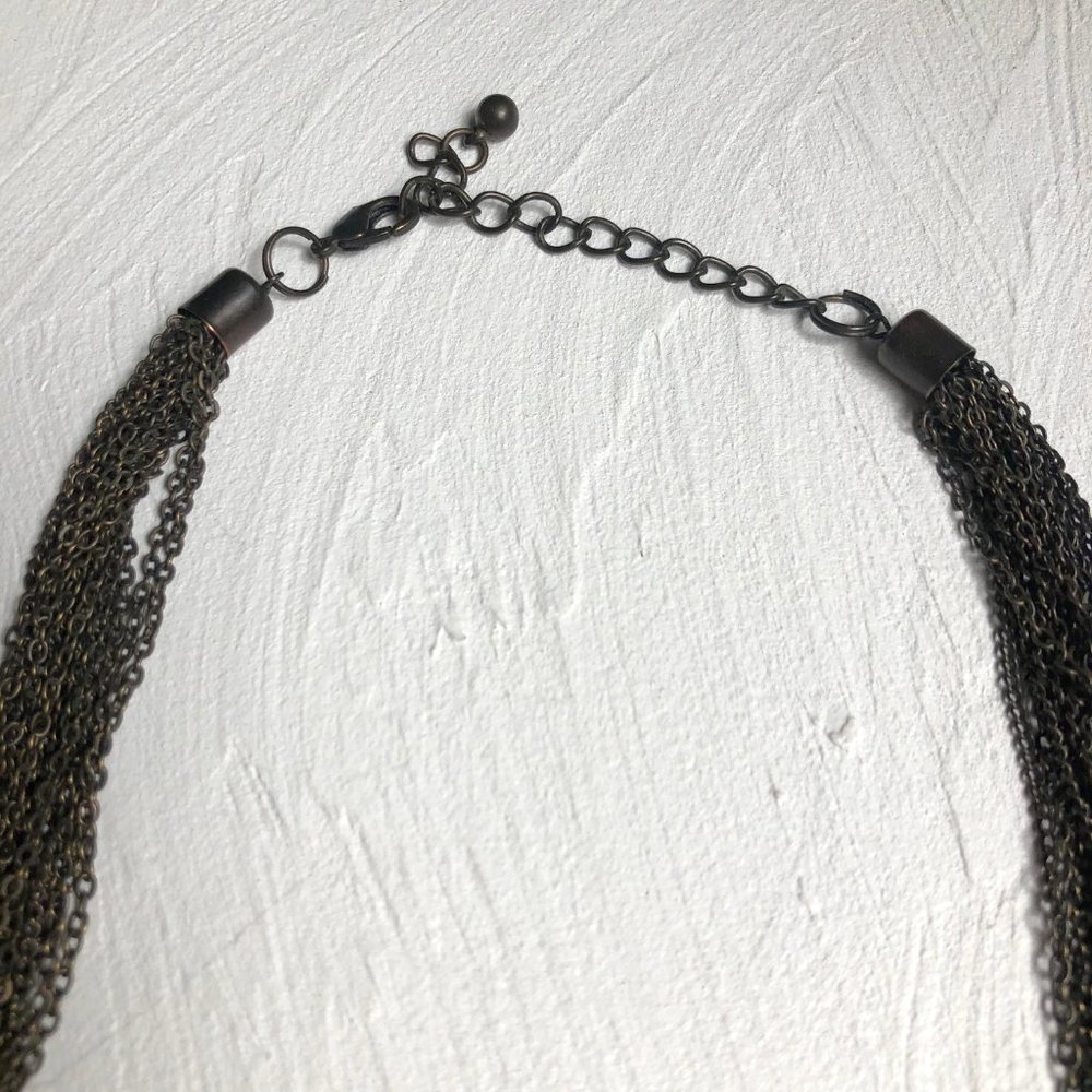 Striking Statement Black Braided Necklace - Picture 6 of 8